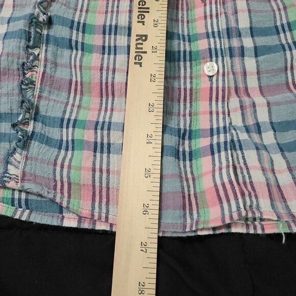 Chaps Womens Button Up Shirt Multicolor Size M 100% Cotton Long Sleeve Stretch - Picture 4 of 12